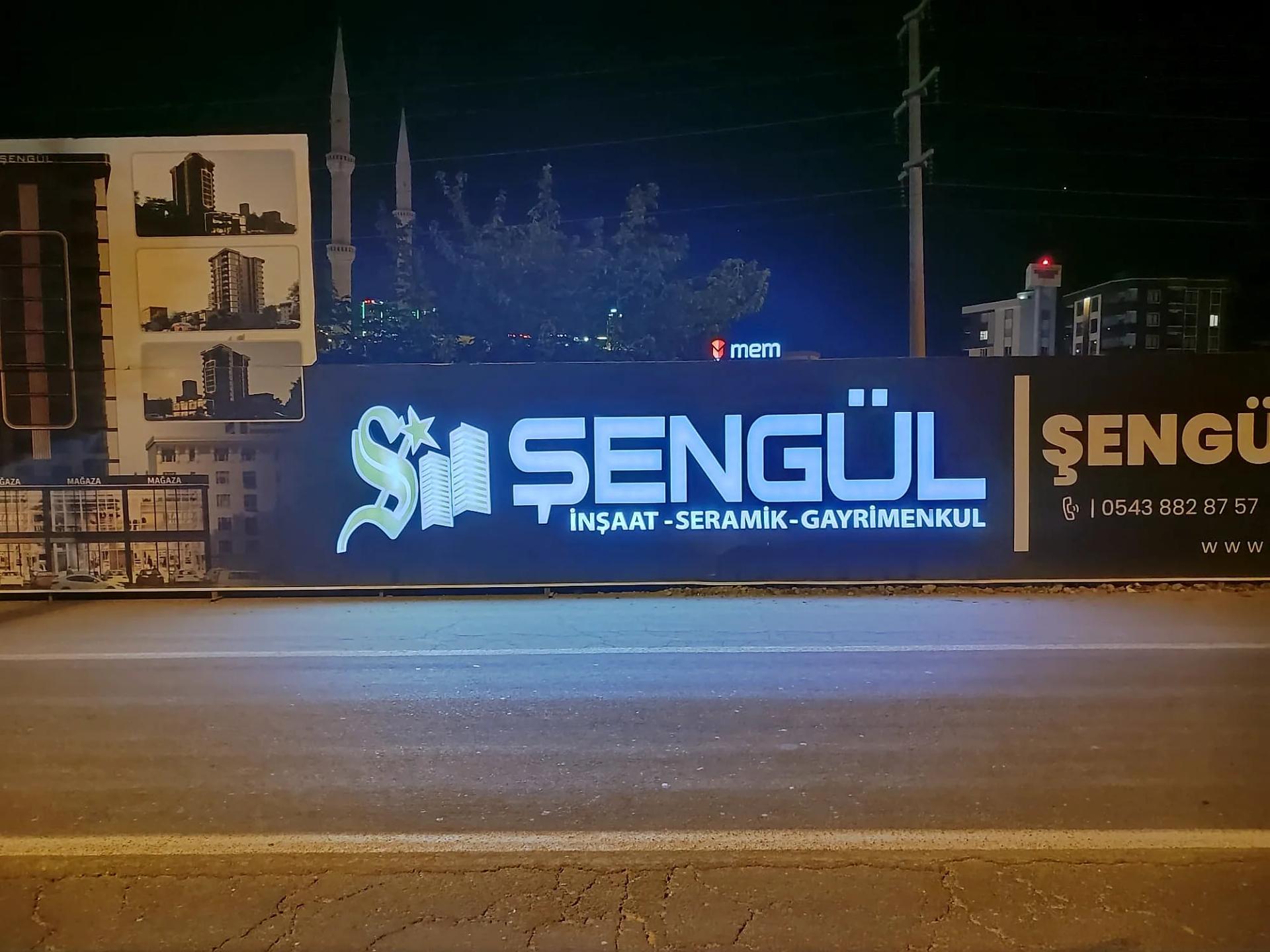 Şengül İnşaat — Işık Patlaması (Kutu Harf)