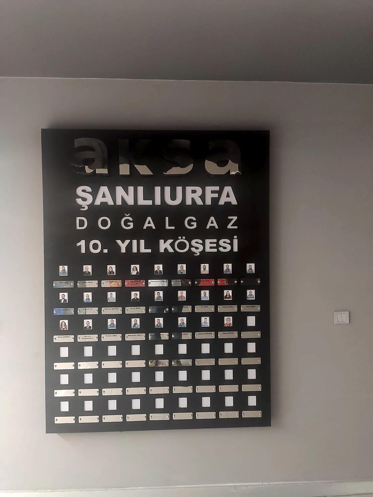 Aksa Doğalgaz — Oyma Kompozit Tabela